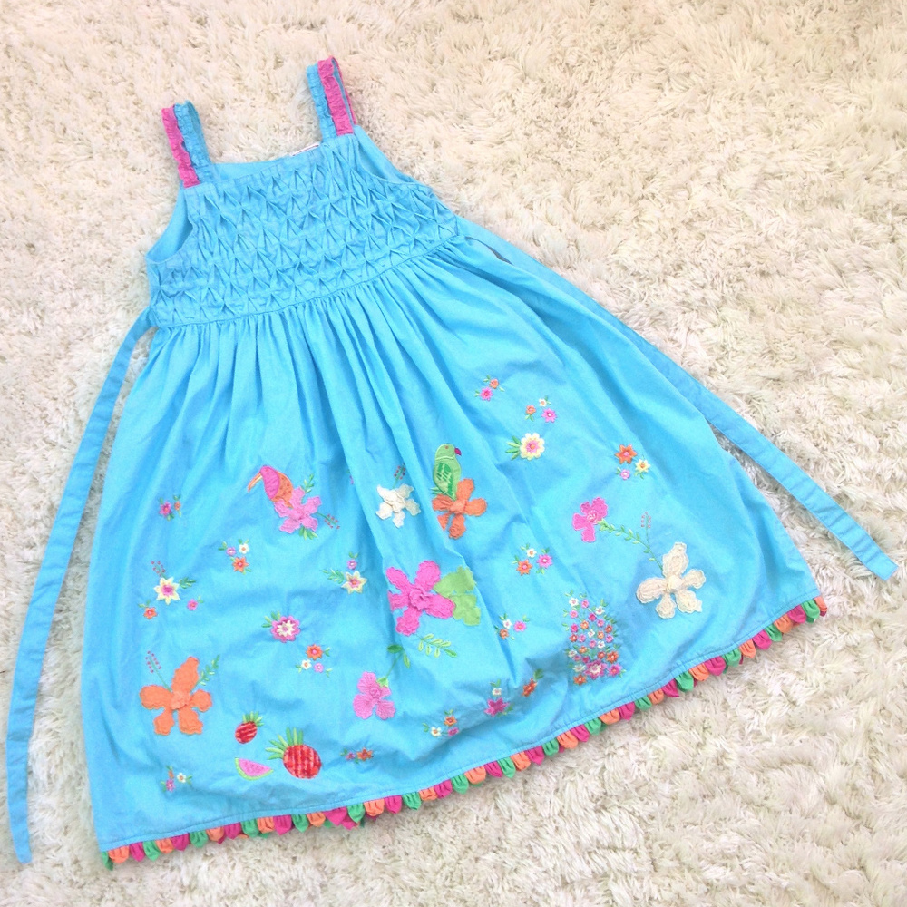 COTTON KIDS Embroidered & Applique Sun Dress (6x)
